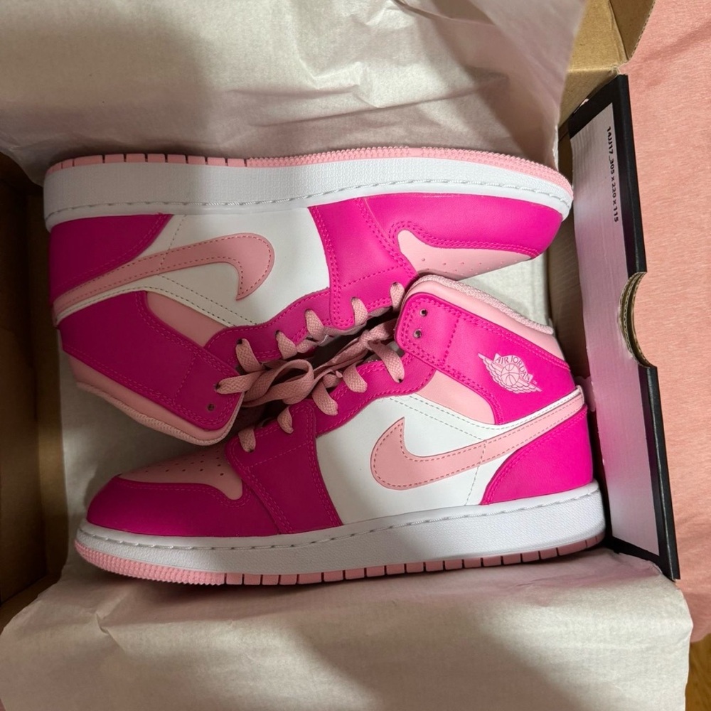Jordan Women's Pink and White Athletic Shoes